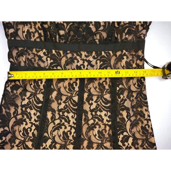 Ann Taylor Loft Petites Black Lace Cocktail Dress – Size 6P Elegant Evening - Picture 6 of 7